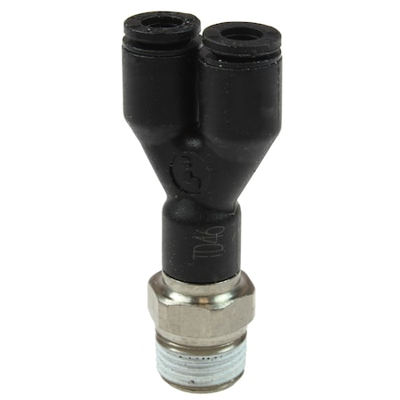 Coilhose Pneumatics Coilock Dual Tube Y Connector 5/32 OD x 1/4 NPT CL882504